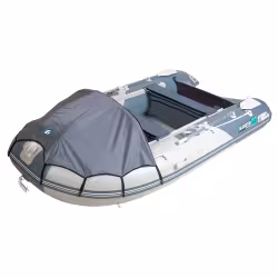 Лодка надувная ПВХ Gladiator D420AL, черный/бирюзовый