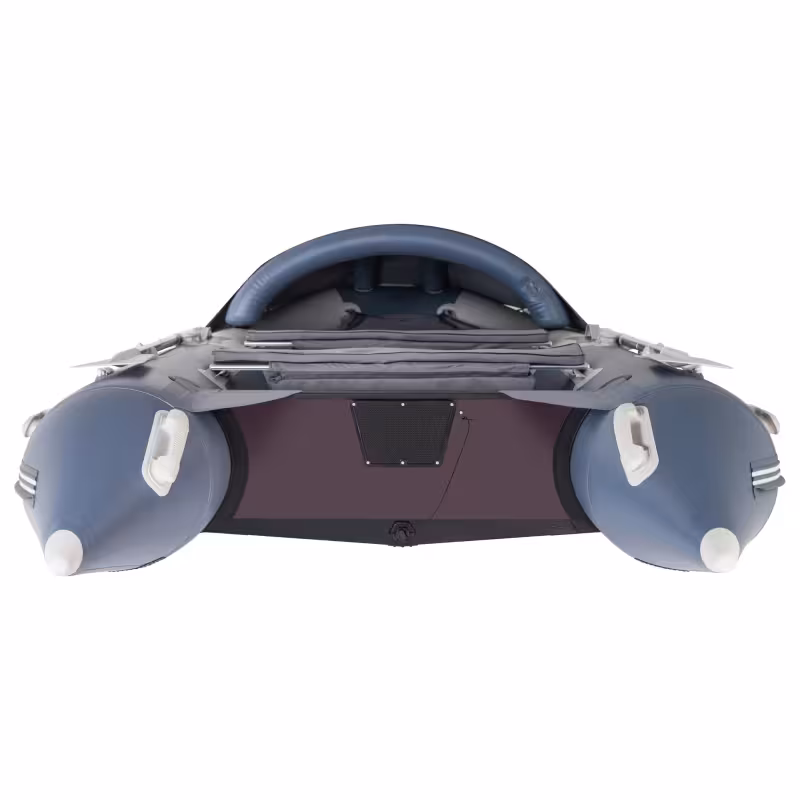 Лодка надувная ПВХ Gladiator D420AL, черный/бирюзовый